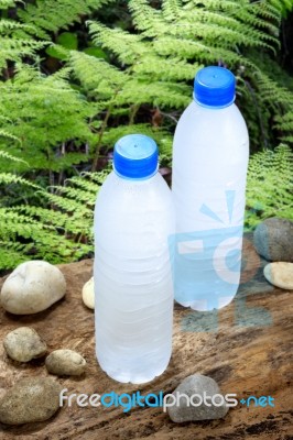 Cold Drinking Water In Nature Stock Photo