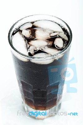 Cold Soda In Glass Stock Photo