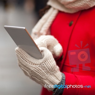 Cold Weather Drains Your Cell Phone Stock Photo