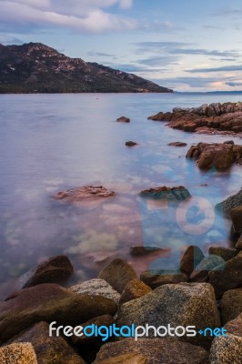 Coles Bay In Freycinet National Park Stock Photo