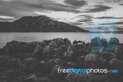 Coles Bay In Freycinet National Park Stock Photo