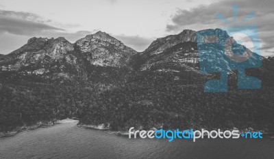 Coles Bay In Freycinet National Park Stock Photo