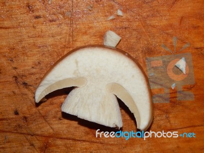 Collection And Preparation Of Autumn Edible Mushrooms Stock Photo