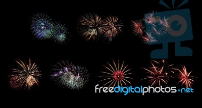 Collection Of Fireworks Or Firecrackers Stock Photo