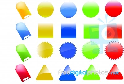 Collection Of Glossy Web Elements Stock Image