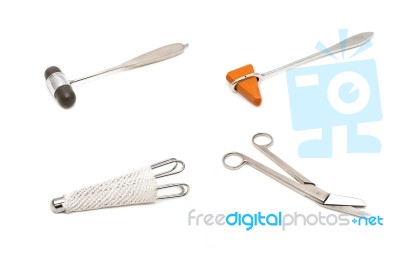 Collection Of Medical Instrument Stock Photo