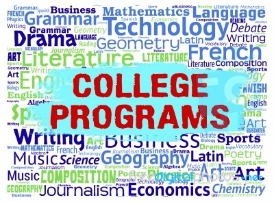 College Programs Represents Education Learning And Classes Stock Image