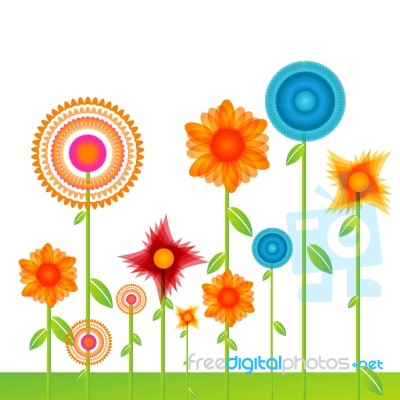 Coloful Flowers Stock Image