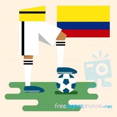 Colombia National Soccer Kits Stock Image