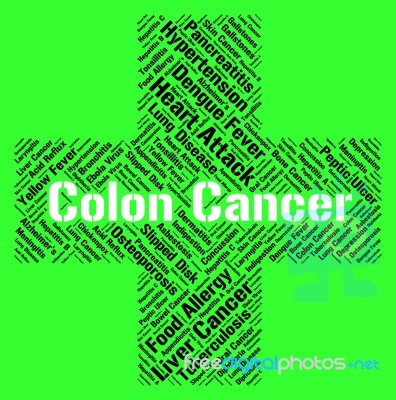 Colon Cancer Shows Cancerous Growth And Ailment Stock Image