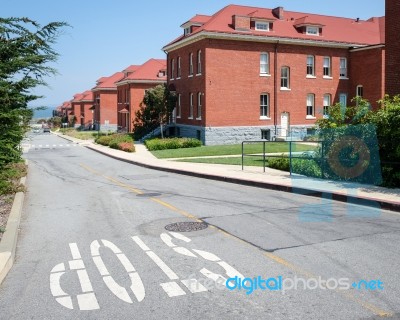 Colonial Architecture, San Francisco, Presidio Hill Stock Photo