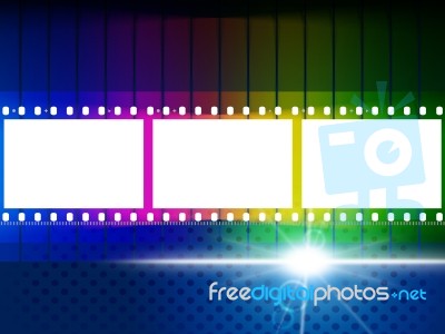 Color Copyspace Means Negative Film And Blank Stock Image