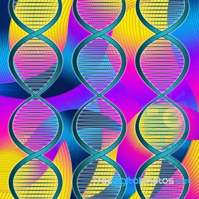 Color Dna Represents Colors Genome And Colorful Stock Image