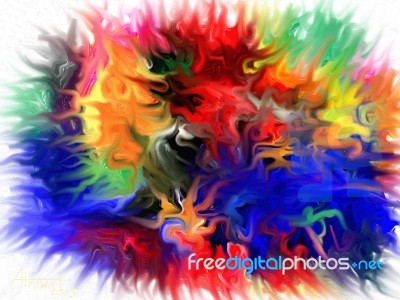 Color Explosion Illustration Stock Image