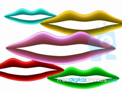 Color Lips Stock Image