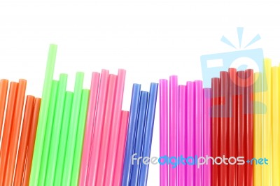 Color Of Plastic Tube For Bubble Handle Stock Photo