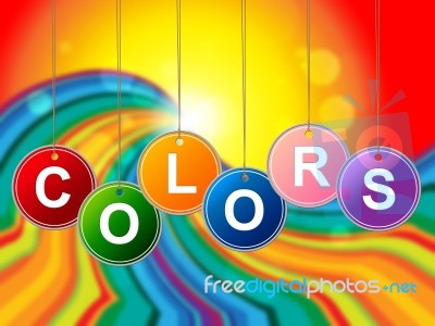 Color Paint Shows Colourful Painting And Multicolored Stock Image