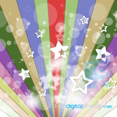 Color Rays Means Background Stars And Starry Stock Image