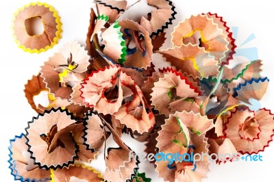 Color Shavings Pencils Stock Photo