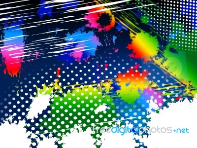 Color Splash Shows Paint Colors And Splat Stock Image