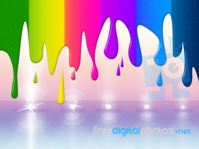 Color Spotlight Represents Paint Colors And Colorful Stock Image