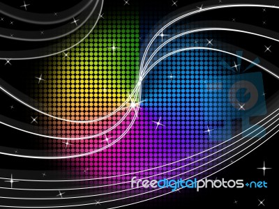 Color Wheel Background Shows Night Sky And Swirls
 Stock Image