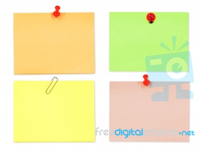 Colored Notes Stock Photo