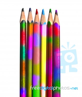 Colored Pencils Stock Photo