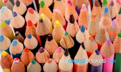 Colored Pencils Stock Photo