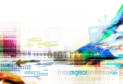 Colorful Abstract Digital Background Stock Image