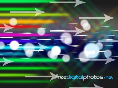 Colorful Arrows Background Means Net Traffic And Bytes
 Stock Image