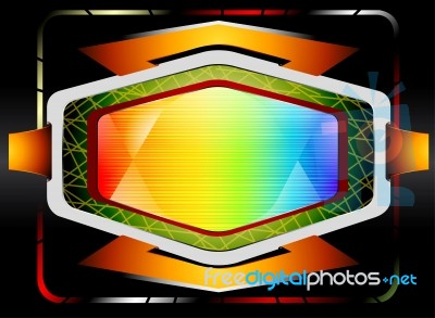 Colorful Badge Label Stock Image