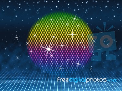 Colorful Ball Means Colors Sparkles And Party
 Stock Image