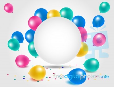 Colorful Balloons For Happy Birthday Celebration Stock Image