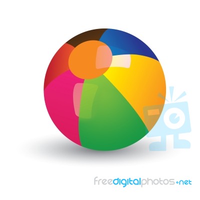 Colorful Beach Ball Stock Image