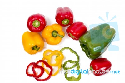 Colorful Bell Peppers Stock Photo