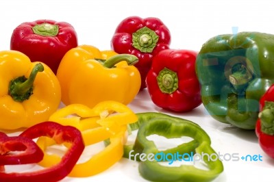 Colorful Bell Peppers Stock Photo