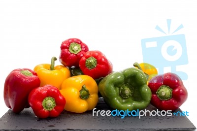 Colorful Bell Peppers Stock Photo