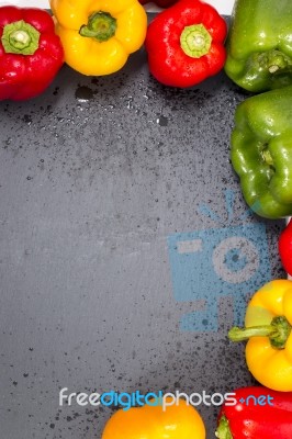 Colorful Bell Peppers Stock Photo