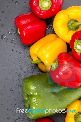 Colorful Bell Peppers Stock Photo