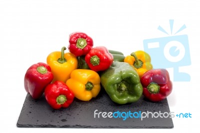 Colorful Bell Peppers Stock Photo