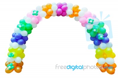 Colorful Celebrated Balloon Stock Photo