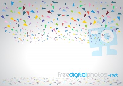 Colorful Celebration Background With Confetti Stock Image