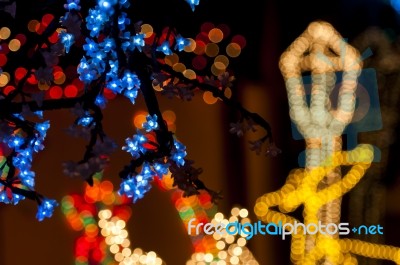 Colorful Christmas Lights Stock Photo