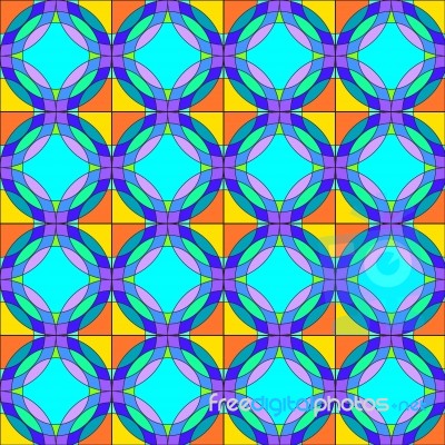 Colorful Circle Abstract Seamless Pattern Stock Image