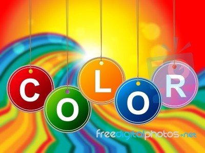 Colorful Color Means Paint Colors And Colour Stock Image