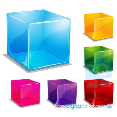 Colorful Cube Background Stock Image