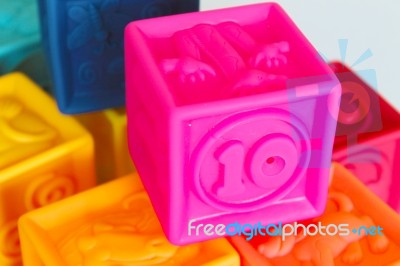 Colorful Cubes Game	 Stock Photo