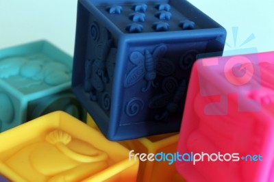 Colorful Cubes Game	 Stock Photo