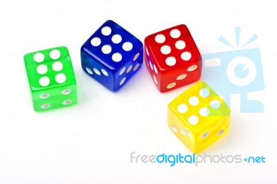 Colorful Dices Stock Photo